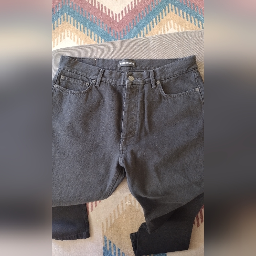 Men's Balenciaga black denim relaxed fit